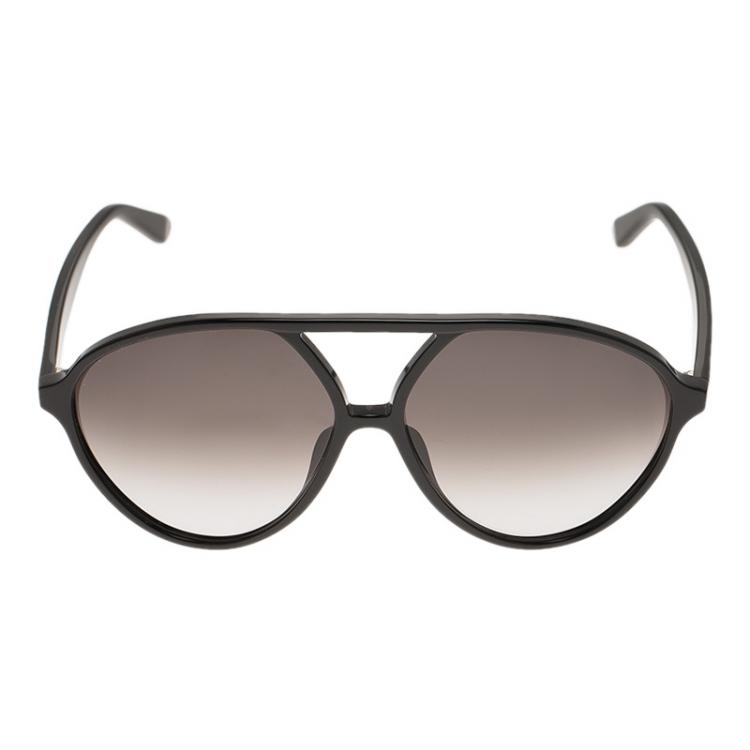 Pre Owned Valentino Black V728S Round Sunglasses