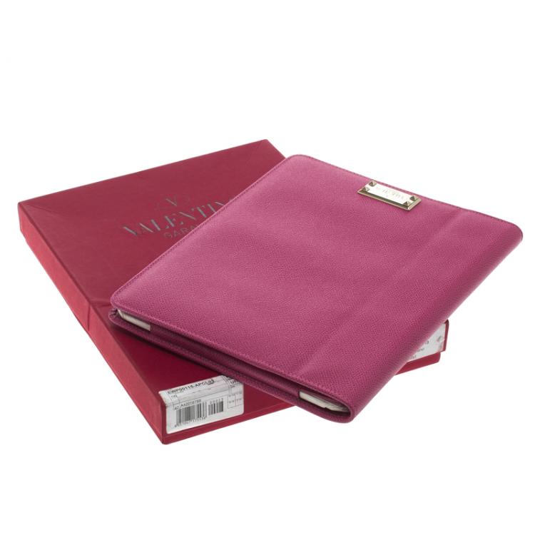 Pre Owned Valentino Pink Leather iPad Case