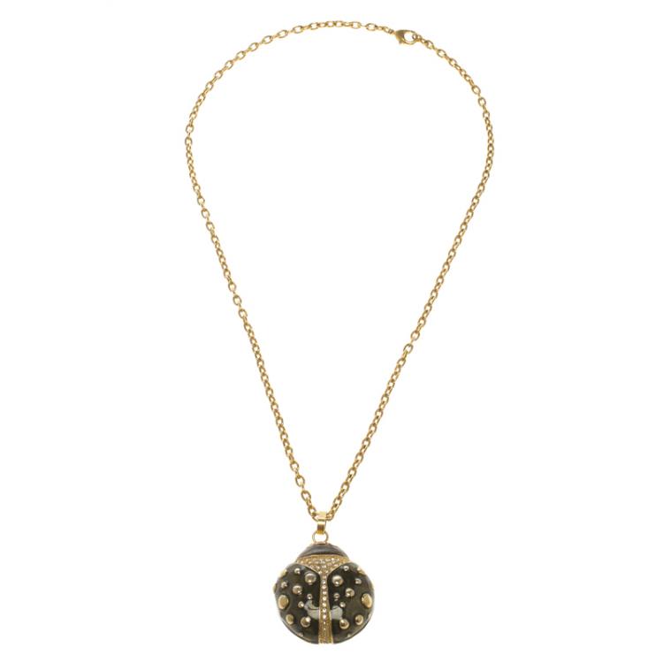 Pre Owned Valentino Lady Bug Pendant Necklace