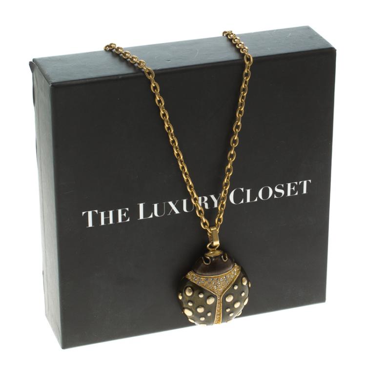 Pre Owned Valentino Lady Bug Pendant Necklace