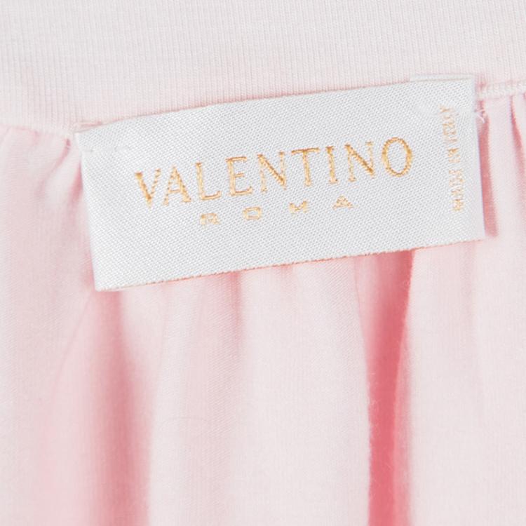 Pre Owned Valentino Blush Pink Knit Sequin Embellished Neckline Detail Sleeveless Top S