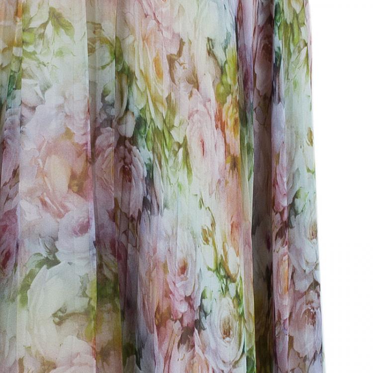 Pre Owned Valentino Floral Print Maxi Skirt S