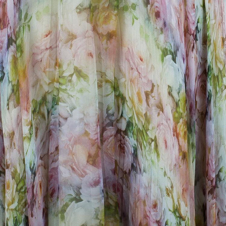 Pre Owned Valentino Floral Print Maxi Skirt S