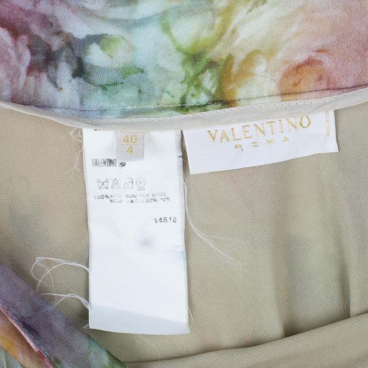 Pre Owned Valentino Floral Print Maxi Skirt S