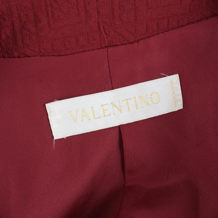 Pre Owned Valentino Red Quilted Jacket M