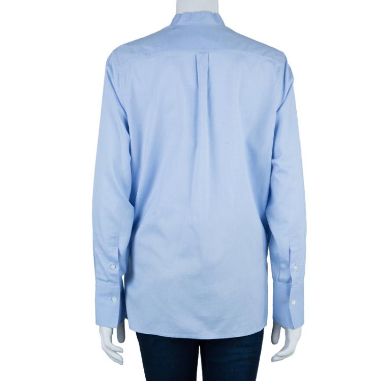 Pre Owned Valentino Light Blue Cotton Shirt M