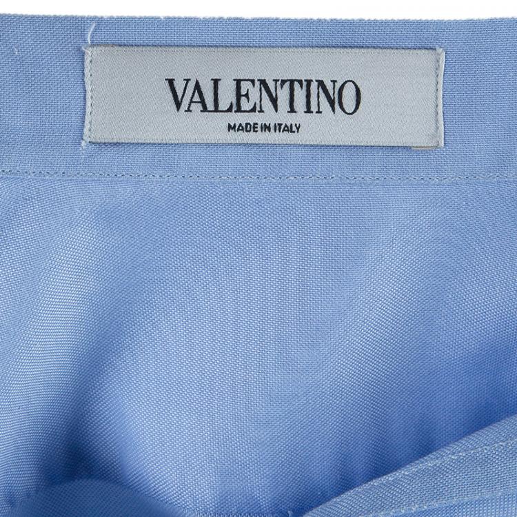 Pre Owned Valentino Light Blue Cotton Shirt M