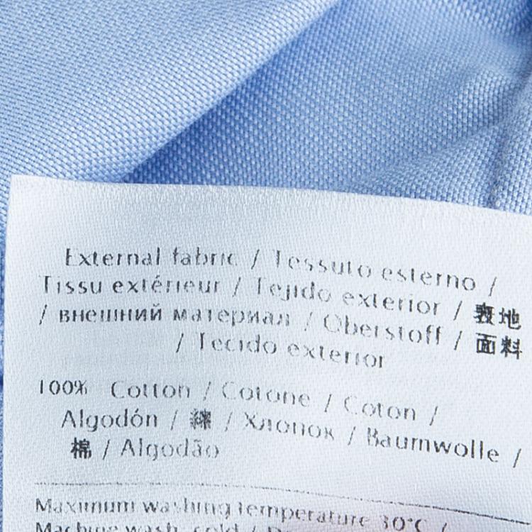 Pre Owned Valentino Light Blue Cotton Shirt M