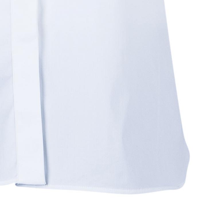 Pre Owned Valentino White Lace Trim Shirt M