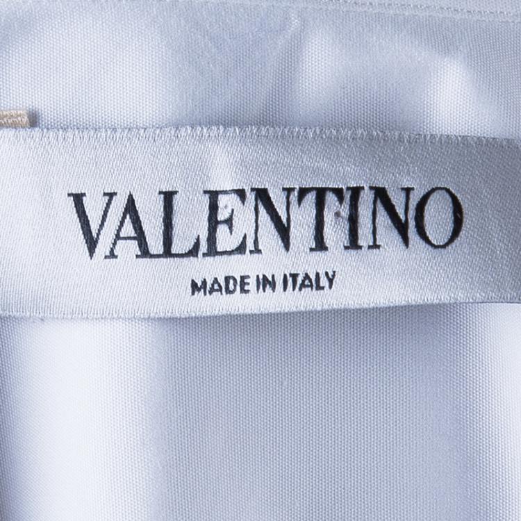 Pre Owned Valentino White Lace Trim Shirt M