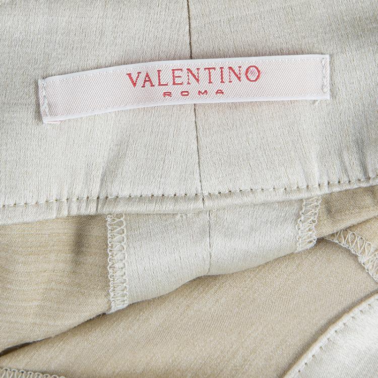 Pre Owned Valentino Beige Tailored Trousers M