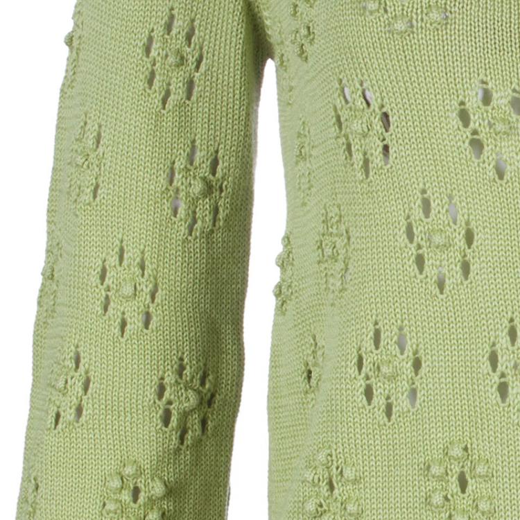 Pre Owned Valentino Green Knit Cardigan S