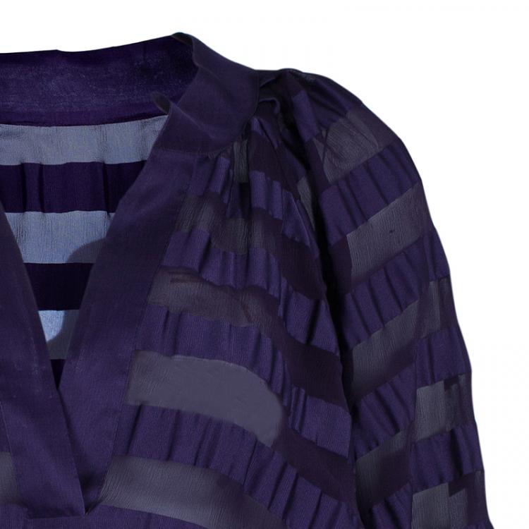 Pre Owned Valentino Purple Silk Top M