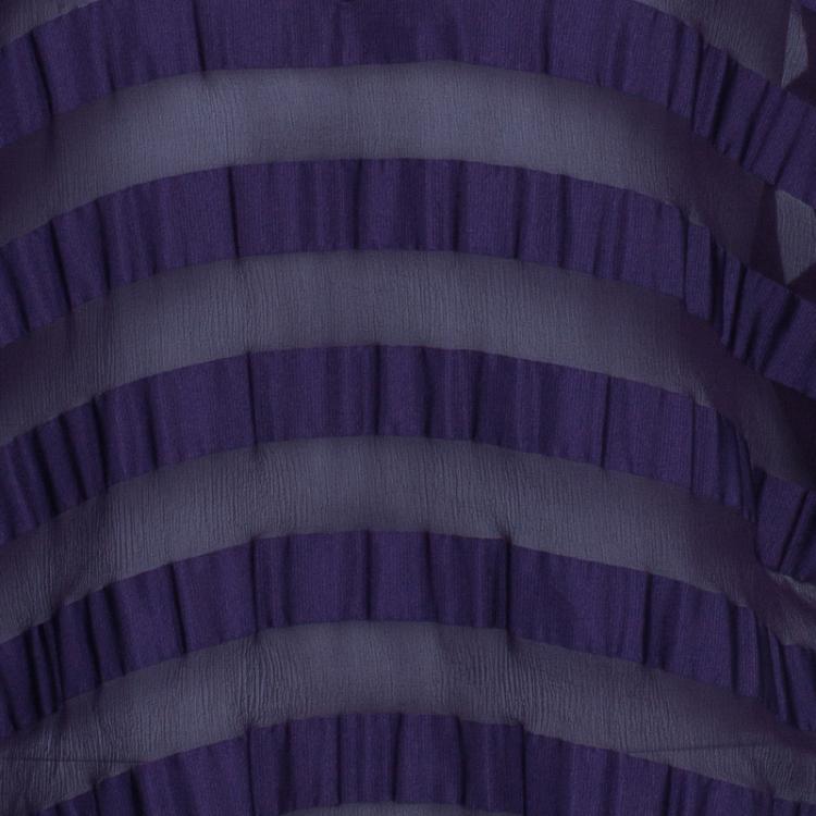 Pre Owned Valentino Purple Silk Top M