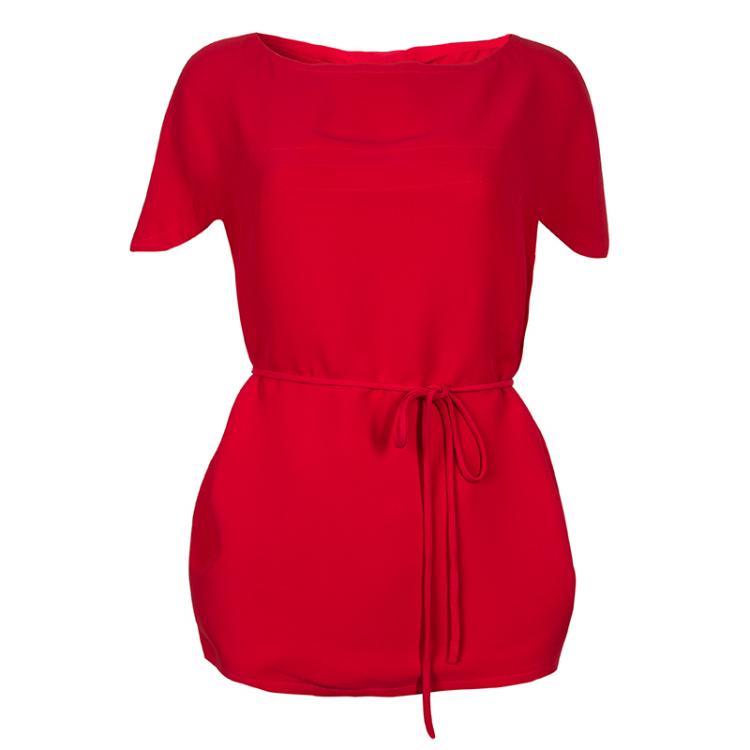 Pre Owned Valentino Red Cocoon Top M