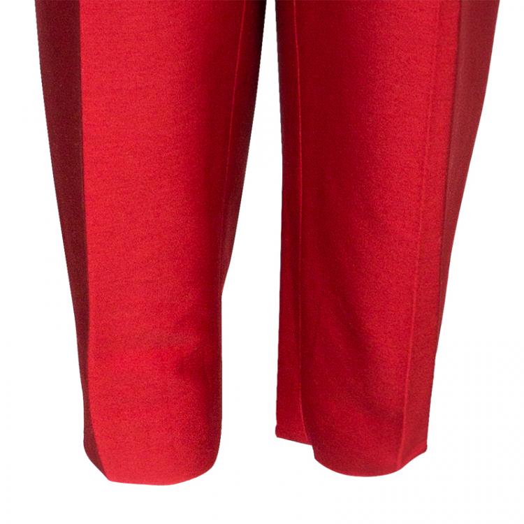 Pre Owned Valentino Red Tailored Trousers M