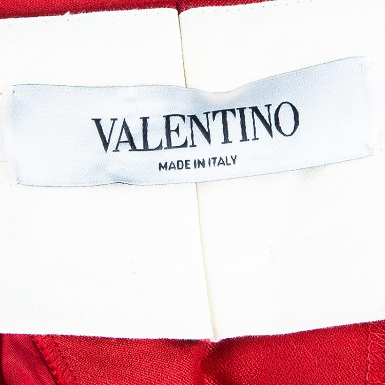 Pre Owned Valentino Red Tailored Trousers M