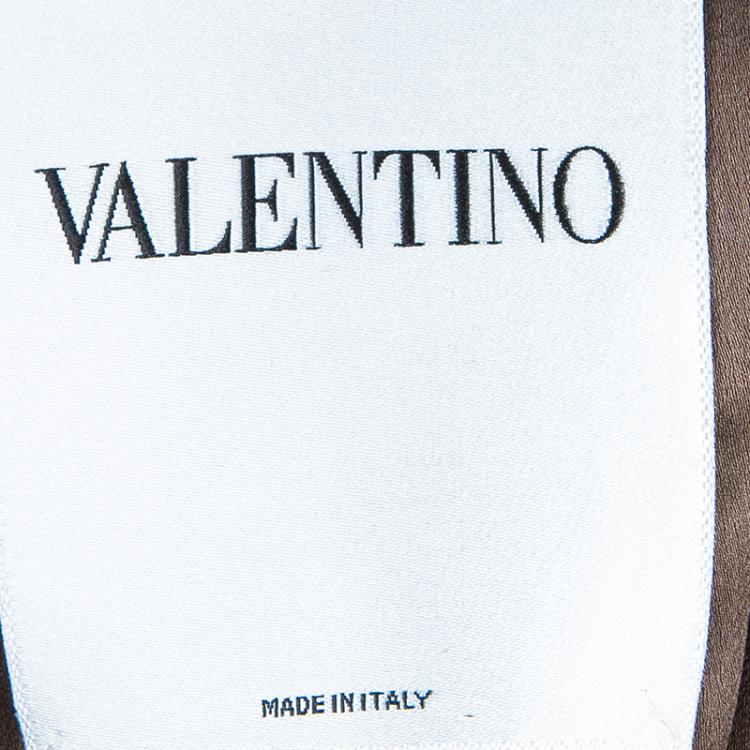 Pre Owned Valentino Brown Lamb Fur Coat S