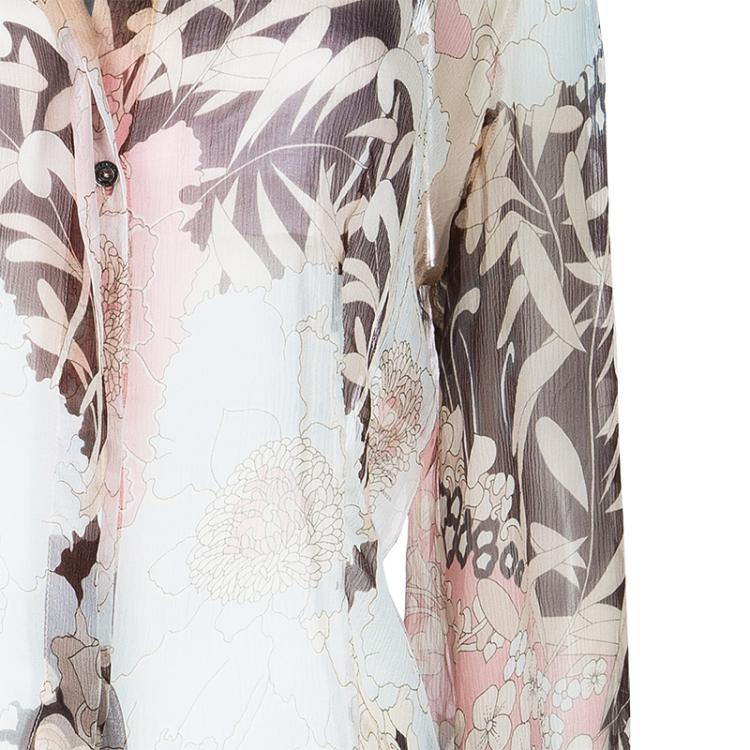 Pre Owned Valentino Brown Printed Top L