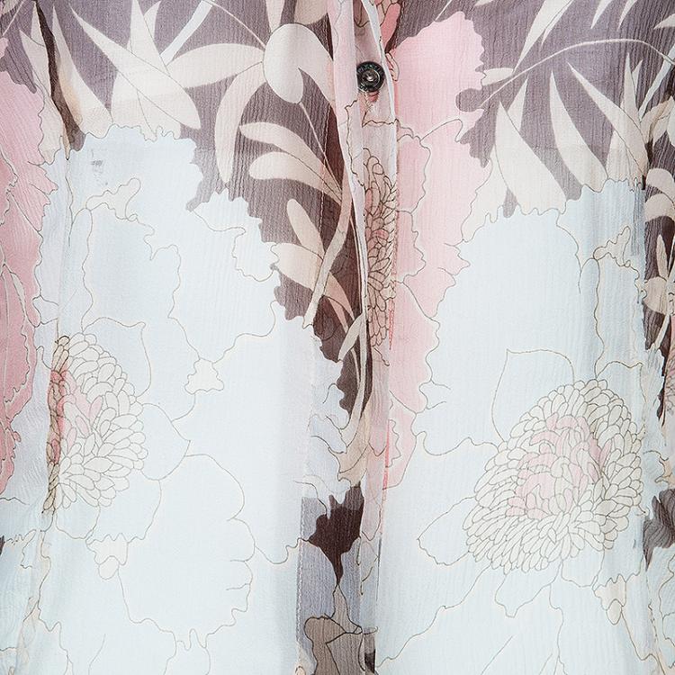 Pre Owned Valentino Brown Printed Top L