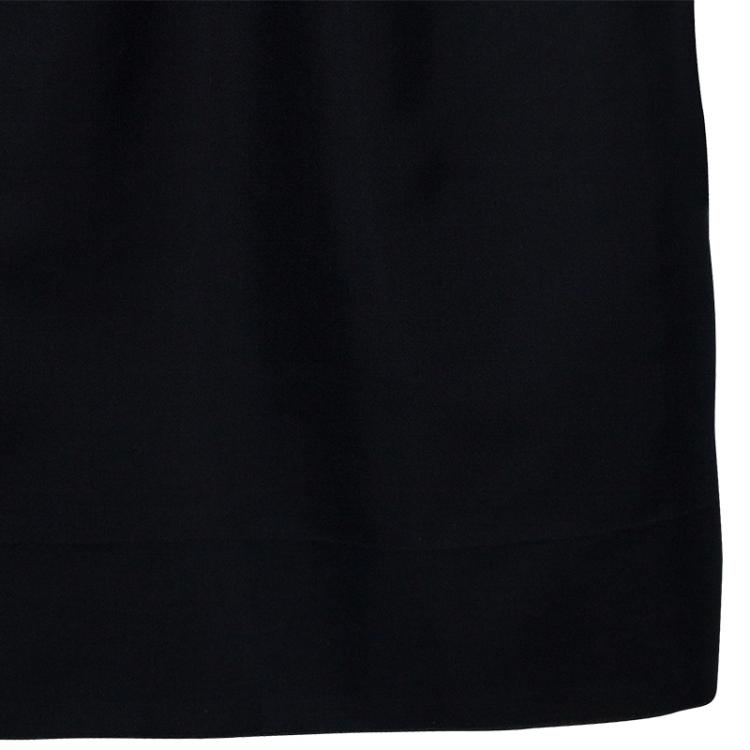 Pre Owned Valentino Black Cotton Knee Length Skirt M