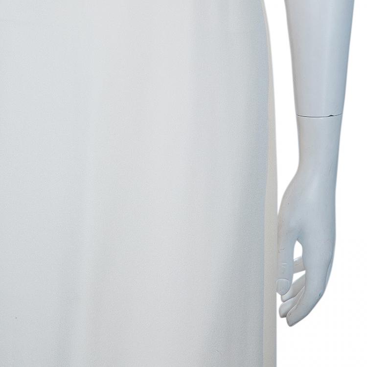 Pre Owned Valentino Cream Embellished Maxi Dress M