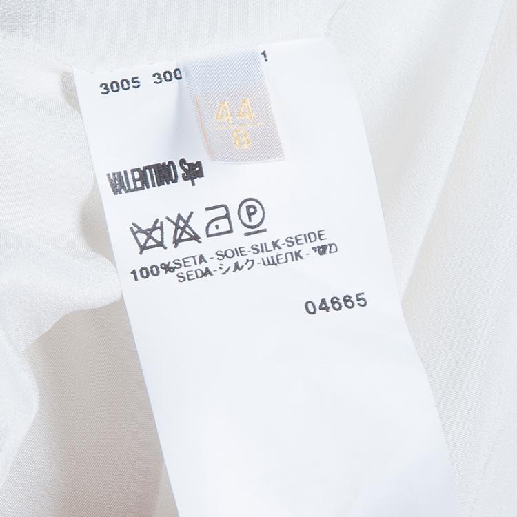 Pre Owned Valentino Cream Embellished Maxi Dress M
