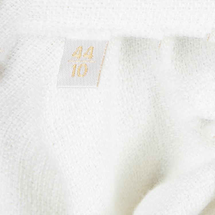 Pre Owned Valentino Cream Lace Detail Trousers M