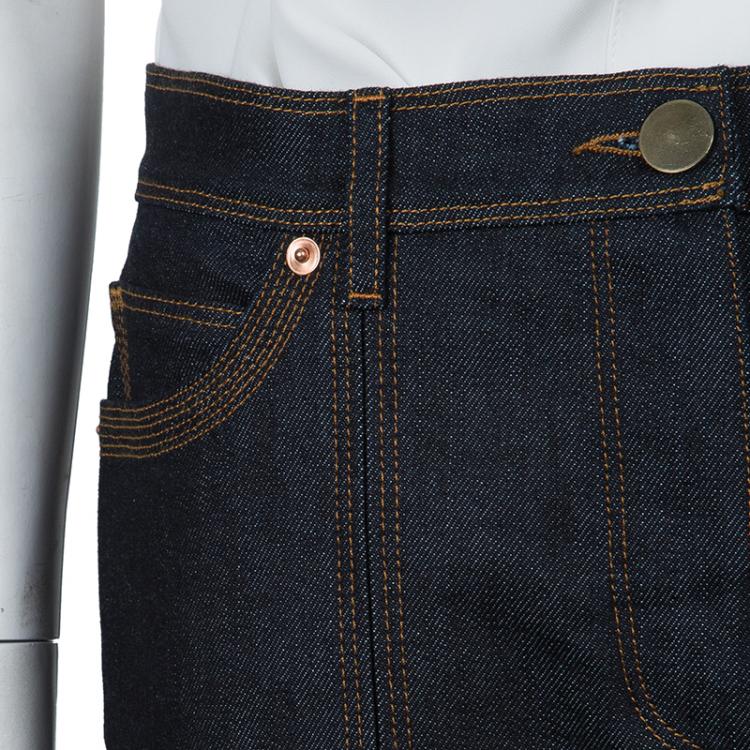 Pre Owned Valentino Indigo Dark Wash Denim Jeans M