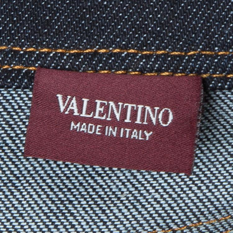 Pre Owned Valentino Indigo Dark Wash Denim Jeans M