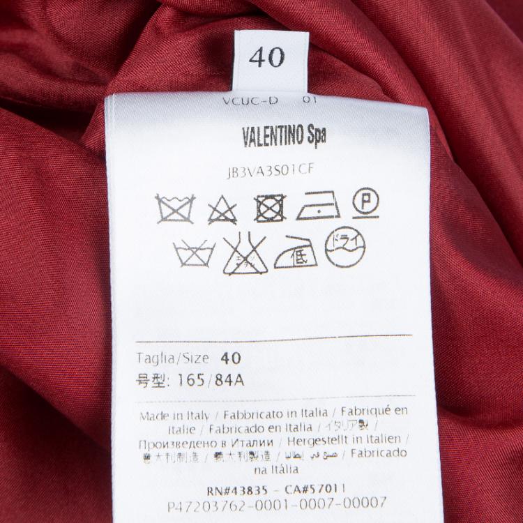 Pre Owned Valentino Red Bow Detail Sleeveless Shift Dress S