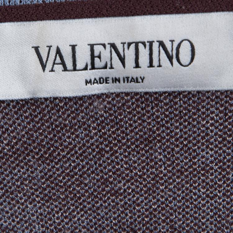 Pre Owned Valentino Floral Crewneck Knit Top M