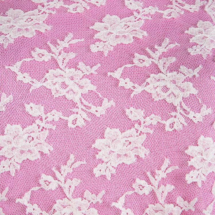 Pre Owned Valentino Pink Knit Scallop Lace Applique Detail Top XL
