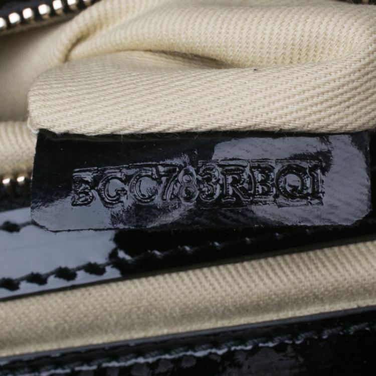 Pre Owned Valentino Black Leopard Print Raffia Patent Leather Aphrodite Bow Top Handle Bag
