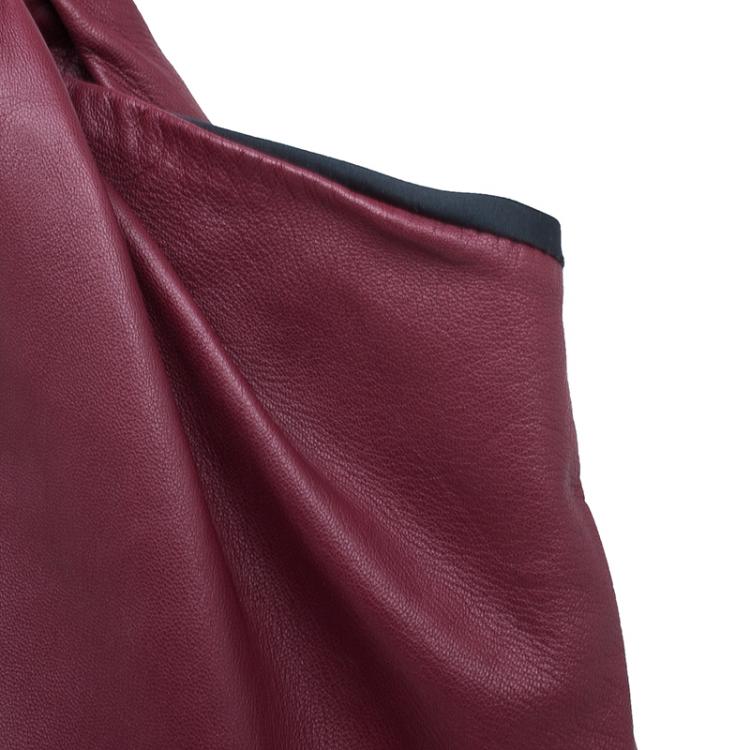 Pre Owned Valentino Red Nappa Leather Folie Bow Hobo