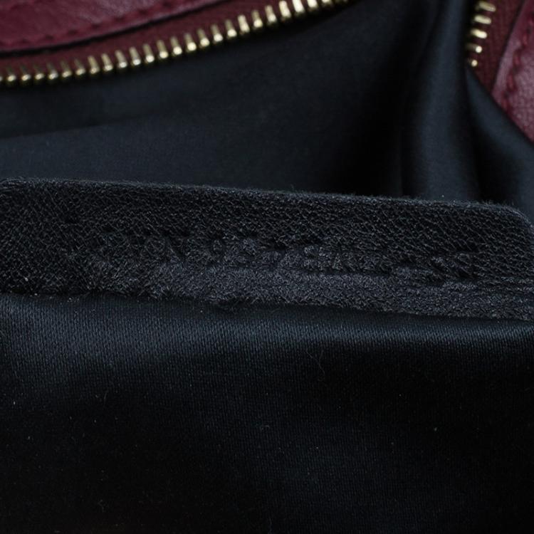 Pre Owned Valentino Red Nappa Leather Folie Bow Hobo