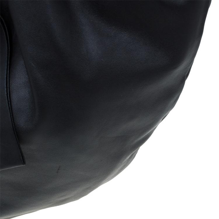 Pre Owned Valentino Black Nappa Leather Folie Bow Hobo