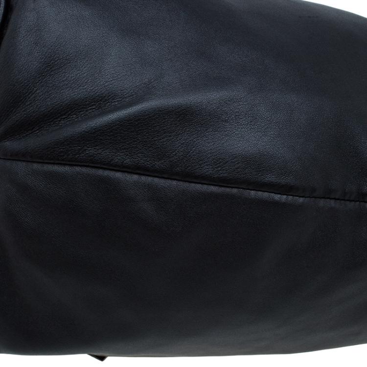 Pre Owned Valentino Black Nappa Leather Folie Bow Hobo