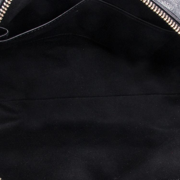 Pre Owned Valentino Grey Lace Floral Duffle Bag