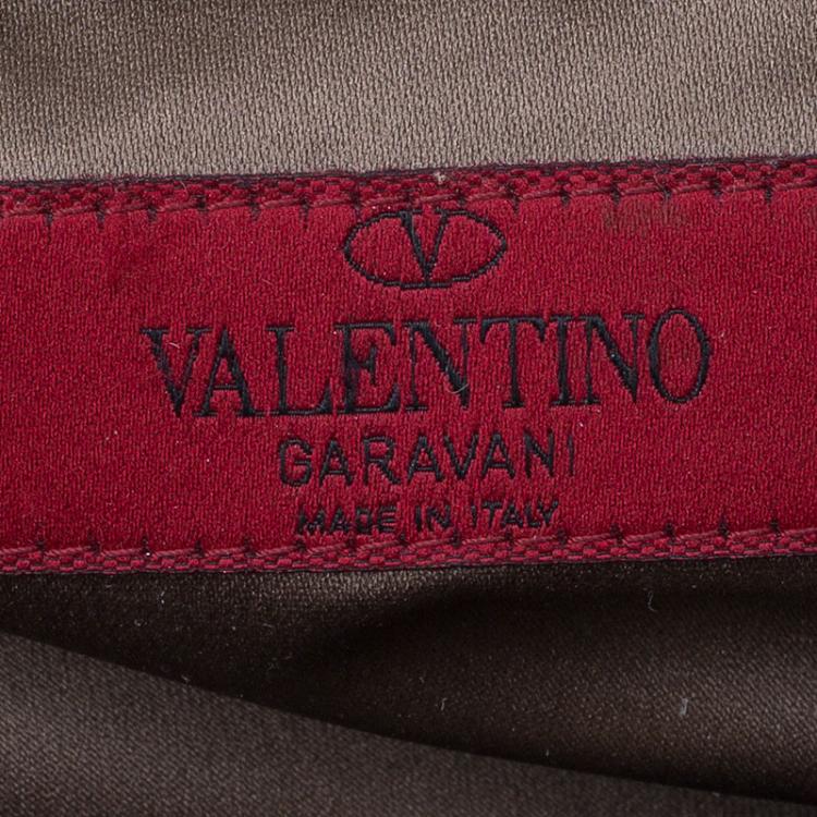 Pre Owned Valentino Black Patent Leather Small Histoire Top Handle Bag