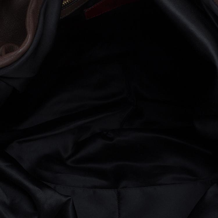 Pre Owned Valentino Brown Nappa Leather Folie Bow Hobo