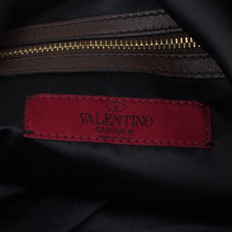 Pre Owned Valentino Brown Nappa Leather Folie Bow Hobo