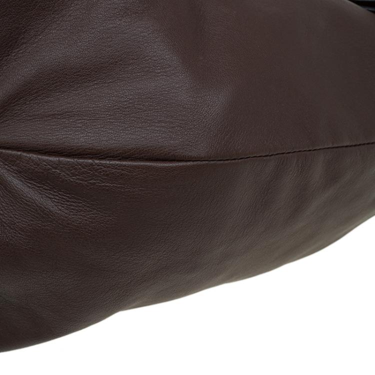 Pre Owned Valentino Brown Nappa Leather Folie Bow Hobo