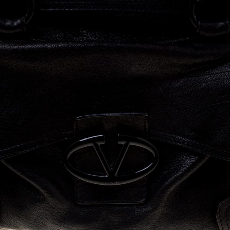 Pre Owned Valentino Black Leather Satchel
