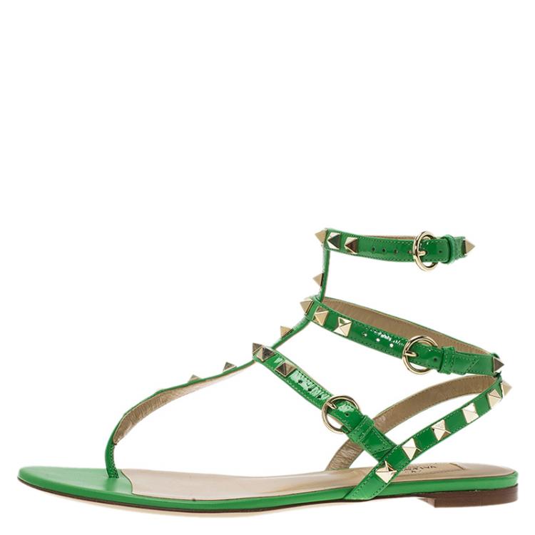 Snakeskin Embossed Lace-up Front Gladiator Sandals | SHEIN USA