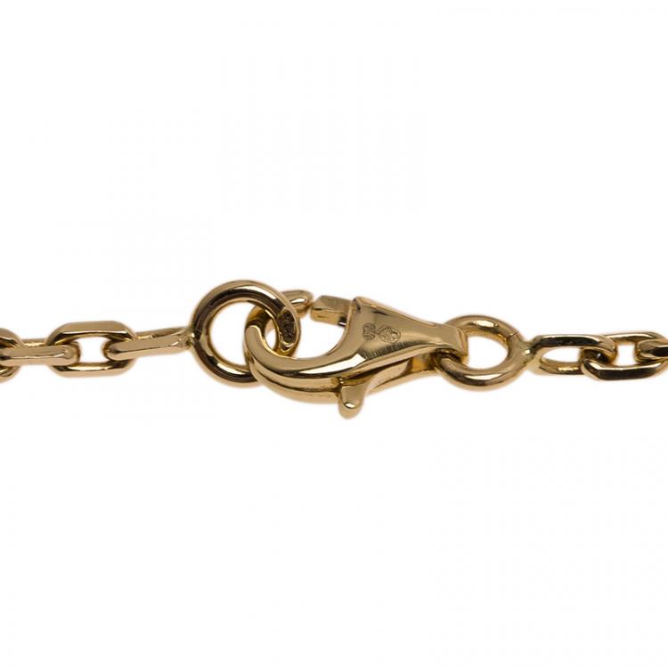 Pre Owned Van Cleef & Arpels Magic Alhambra Tiger Eye and Red Carnelian Yellow Gold Bracelet