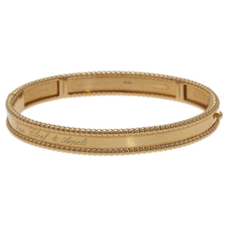 Pre Owned Van Cleef & Arpels Perlée Signature Yellow Gold Bracelet