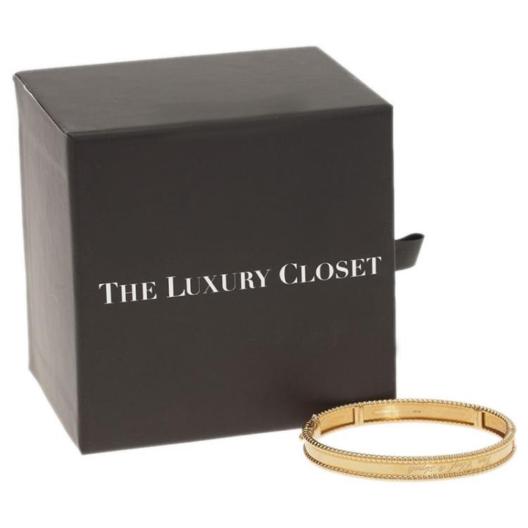 Pre Owned Van Cleef & Arpels Perlée Signature Yellow Gold Bracelet