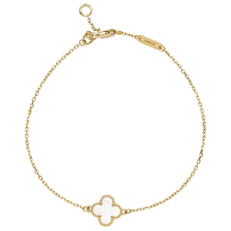 Pre Owned Van Cleef & Arpels Sweet Alhambra Mother of Pearl Rose Gold Bracelet