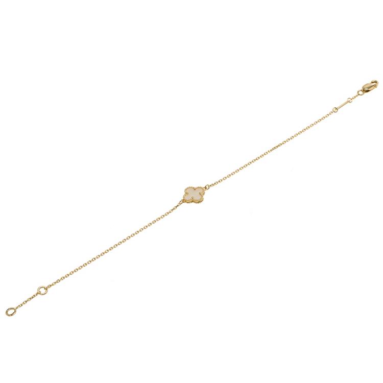 Pre Owned Van Cleef & Arpels Sweet Alhambra Mother of Pearl Rose Gold Bracelet
